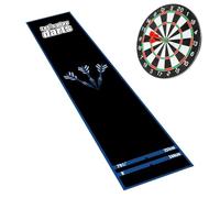Protective Dart Mat, Portable Floor Carpet, 59x24 Inches Rug with Throw Line, Compact Style with Easy Layout, Thick Fiber Sports Pad, Dart Board Mat for Recreation Center and Garage