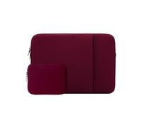 Protective Laptop Sleeve, with Front Pocket Accessories Pouch Compatible, for 14 Notebook, Computer Tablet (Red)
