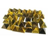 Protective Lot de 50 Ojo de Tigre Gemstone sueltos pirámides cristal curación Feng Shui pa kua Reiki Wellness regalo oficina en casa energía psíquica Vaastu potente de meditación paz salud riqueza