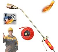 Protectivemethod Torch Weed Burner Kit, Propane Torch Weed Burner with Adjustable Flame - Heavy Duty for Weeding, Roofing, Ice Snow + Multiple Nozzles (50mm,Double Switch)