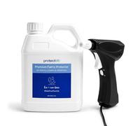protectME Protector de tela y protector de manchas, no tóxico, a base de agua, no inflamable, repuesto de 84.5 onzas líquidas con pulverizador de batería para tapicería, alfombras y zapatos