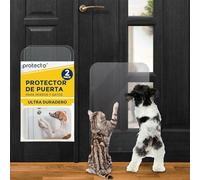 Protecto 2-Pack Protector de Puertas Arañazos de Perro y Gato, 45 x 30 cm - Protección de Puerta contra Arañazos Fácil de Montar - Protector Antiarañazos para Puerta, Ventana y Muebles - Transparente