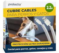 PROTECTO Funda Protectora de Cables para Mascotas - 2,15 m/Ø 5 mm - Ultra Resistente, Transparente, Flexible, Inodora, Anti-Mordeduras - para Cables Eléctricos, USB, Lightning, RCA y HDMI