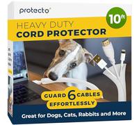 PROTECTO Funda Protectora de Cables para Mascotas - 3 m/Ø 9 mm - Ultra Resistente, Blanca, Flexible, Inodora, Anti-Mordeduras - para Cables Eléctricos, USB, Lightning, RCA y HDMI
