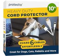PROTECTO Funda Protectora de Cables para Mascotas - 3 m/Ø 9 mm - Ultra Resistente, Negra, Flexible, Inodora, Anti-Mordeduras - para Cables Eléctricos, USB, Lightning, RCA y HDMI