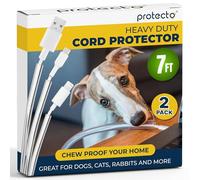 PROTECTO Pack de 2 Fundas Protectora de Cables para Mascotas - 2,15 m/Ø 5 mm - Ultra Resistente, Transparente, Flexible, Inodora, Anti-Mordeduras - para Cables Eléctricos, USB, Lightning, RCA y HDMI
