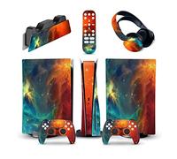 Protector 11935 Para PS5 Consola Disc Edition & Digital Edition Pegatina Vinilo Calcomanía Cubierta Para Ps5 Mando & Estación Carga & Auriculares & Mando Multimedia Sin Residuos(Disc Version)