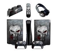 Protector 64536 Para PS5 Consola Disc Edition & Digital Pegatina Vinilo Calcomanía Cubierta Para Ps5 Mando & Estación Carga & Auriculares & Multimedia Sin Residuos(Digital Edition)