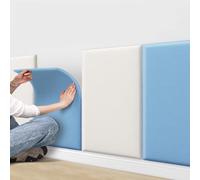 Protector Acolchado Pared Cama Niños Adhesivo, Anticolisión Painel Ripado Parede 30cm x 60cm, 13mm Paneles Decorativos para Pared 3D Baño Cocina Dormitorio Salón(Light Gray,1PCS)