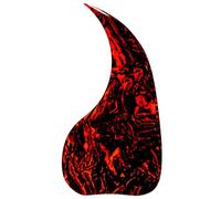 Protector acústico decorativo de PVC contra arañaz Gibson J45 - Golpeador for guitarra con forma de gota agua, repuesto autoadhesivo, multicolor(Red)