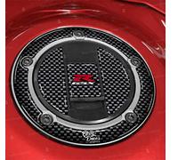 Protector adhesivo 3D tapón depósito de 5 agujeros compatible con/reemplazo para Suzuki GSX R 600 650 750 1000 1250 1300 GSXR