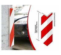 Protector Adhesivo para Parking - Modelo DPA02 - Ayuda a Proteger las Esquinas y a Prevenir Golpes - Fabricado con Espuma - Color Rojo y Blanco - 365x150x15 mm - Bikain
