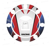 Protector adhesivo resinado compatible con tapón depósito de 7 pernos moto CBR 250R 600 F2 F3 F4 F4i 600RR F5 1000RR VFR RVF VTR ST1300 RVF VFR. Producto no original.