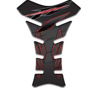 Protector adhesivo resinado efecto 3D compatible con Yamaha Fz1 Fz1n Fz1s Fazer (negro rojo)
