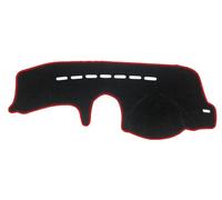 Protector Alfombra Salpicadero Cubierta para Peugeot 206 1998-2006 Funda Protectora Salpicadero Alfombrilla Evitar Luz Accesorios Coche(Red Edge (RHD),Polyester)