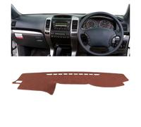 Protector Alfombra Salpicadero Cubierta para Toyota para Land para Cruiser para Prado 120 FJ120 2003-2009 Cubierta Tablero Instrumentos Parasol Accesorio(B Brown RHD)