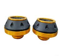 Protector Aluminio Horquilla para moto Deslizadores Chasis Protector(Gold) | Aleación aluminio, absorción impactos, antichoque, , para fácil instalación