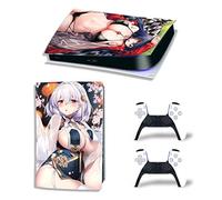 Protector Anime Decal Skin Para PS5 Edición Digital Consola 2 Controladores Funda Vinilo Skins Wraps, Sin Burbujas, Resistente Arañazos 02457 Sin Residuos