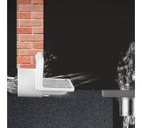 Protector antibloqueo, pared de balcón en forma de L, desagüe de esquina, hoja de techo versátil, desagüe de suelo de fila lateral de residuos (para tubo de 50 mm)