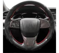 Protector Antideslizante Gamuza Fibra Carbono Volante para Civic 10 2016-2021 para CR-V CRV 2017-2021 Toda la Temporada(Style 3)