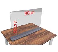 Protector antisaliva de plexiglás con 5 mm, protección antivirus, protección contra la Tos y los estornudos, Accesorio para mostrador, (60 - 100 x 60 cm)