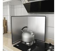 Protector antisalpicaduras de cocina, plegable, de acero inoxidable, a prueba de salpicaduras, resistente al calor y al agua, duradero, fácil de limpiar (50 x 50 cm)