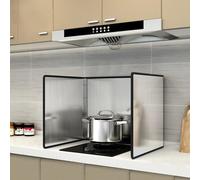 Protector antisalpicaduras de cocina, plegable, de acero inoxidable, a prueba de salpicaduras, resistente al calor y al agua, duradero, fácil de limpiar (40 x 40 x 40 cm)