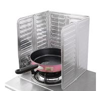 Protector antisalpicaduras para estufa, no pegado, 3 lados, lámina de aluminio, protector de pared resistente a altas temperaturas, resistente a altas temperaturas, plegable