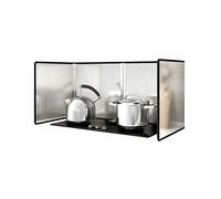 Protector Antisalpicaduras Protector Contra Salpicaduras De Estufa Plegable, Panel De Protección Contra Salpicaduras Plegable De Acero Inoxidable Para Estufa, Pared Superior, Estufa D(Size:45*80*50cm)