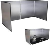 Protector Antisalpicaduras Protector De Salpicaduras Portátil Para Protector De Pantalla De Estufa De Cocina, Panel De Protección Contra Salpicaduras Plegable De Acero Inoxidable(Size:40*80*40cm)