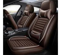 protector asiento coche 5 Plazas Con Soporte Lumbar Incorporado - 2 Reposacabezas Fundas De Volante Resistente Al Desgaste Fácil De Instalar Limpiar(Brown)