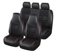 protector asiento coche Compatible Con Para Kangoo Estilo Para Cubo Con Respaldo Para Alto Interior Fácil Limpiar Hermoso Juego Completo Fundas Para Asientos De Coche(Red-5PCS)