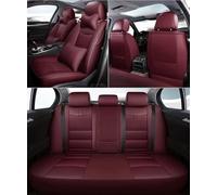 Protector Asiento Coche Funda Asiento Coche Personalizada 7 Asientos Cuero Para Cadillac Para Escalade Para SRX Accesorios Coche Funda Asiento Coche(WINE RED LUX)