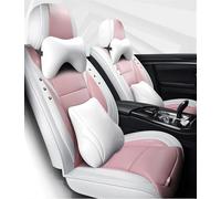 Protector Asiento Coche Funda Cuero Asiento Coche Conjunto Completo Accesorios Interiores Para Volvo Para XC60 S60 S80 V40 V60 V90 XC40 XC70 Funda Asiento Coche(White Pink,Deluxe)