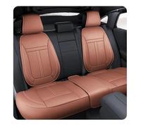 Protector asiento coche Funda De Asiento Coche Cuero Sintético, Juego Completo, Con Respaldo Ajustable 360°, Impermeable, Accesorios Interiores Fundas Asientos Coche(Rear Set Brown)