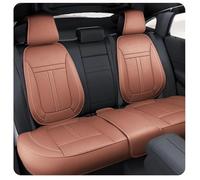 Protector asiento coche Funda De Cuero Para Asiento Coche, Transpirable, Antideslizante, Envolvente, Para El Conductor, Accesorios Interiores(Rear Set Brown)