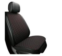 Protector asiento coche Funda protectora universal de lino para asientos coche, delantera, trasera y respaldo. Cojín verano para sedán, SUV camioneta Fundas Asientos Coche(Black red 1 seats)