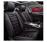 Protector asiento coche Fundas Cuero Para Asientos Coche Para Dodge Para Journey Para Charger Para Challenger Para Dart Para Caliber Accesorios Interiores Fundas Asientos Coche(Negro rojo)