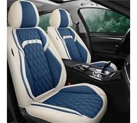 Protector asiento coche Fundas Para Asientos Coche De 5 Plazas Para Toyota Para RAV4 Para Avensis T25 T27 Para Yaris Para Auris Para Aqua Accesorios Interiores Fundas Asientos Coche(Beige Blue)