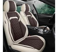 Protector asiento coche Fundas Para Asientos Coche De 5 Plazas Para Toyota Para RAV4 Para Avensis T25 T27 Para Yaris Para Auris Para Aqua Accesorios Interiores Fundas Asientos Coche(Beige Coffee)