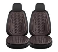 Protector asiento coche Fundas Universales Para Asientos De Coche Diseño Convexo 3D Transpirables, Duraderas Resistentes Al Sudor Accesorios Interiores(Brown Front 2Set)