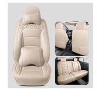 Protector asiento coche Juego Completo Fundas Cuero Impermeables Asientos Coche Para Fiat Para Grande Para Punto Para Toro Para Bravo Para Freemont Para 500X Fundas Asientos Coche(Luxury Beige)