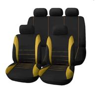Protector Asiento Delantero Funda Tela Para Asiento Coche, 5 Asientos, Accesorios Interiores Para Skoda Para Yeti Para Combi Para Karoq Para Kodiaq(5Seats-yellow)