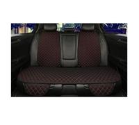 Protector Asiento Funda protectora universal de lino para asientos coche, delantera, trasera y respaldo. Cojín verano para sedán, SUV camioneta Fundas Asientos(Black red Back row)