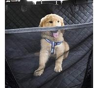 Protector Asientos Perro Negro Perro Coche Maletero para Mascotas Funda de Asiento de Coche con Protección de Hamaca Trasera