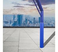 Protector Autoadhesivo Resistente para Postes de Baloncesto, Resistente a la Intemperie, para Postes Redondos y Cuadrados de 11,4 a 22,9 cm de diámetro, Ideal para sótanos y garajes (Azul, 1