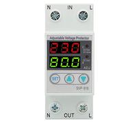 Protector Automático de Sobretensión y Subtensión SVP - 916 230V Ajustable 40A / 63A / 80A - Control Preciso con Pantalla de Voltaje, Ajustes Personalizables para Instalaciones (80A)