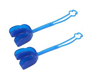 Protector Bucal de Choque, Protector Bucal de Fútbol 2 Piezas de Goma Portátil Operación Simple para Deportista para Hockey