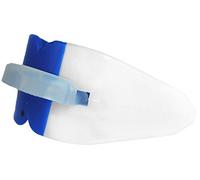 Protector bucal de doble capa de Senshi Japan, con fórmula de hervir y morder, ideal para Rugby, MMA, artes marciales, boxeo, Hockey, kárate y otros deportes de contacto, Blue & White