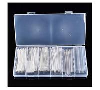 Protector Cable Ajustable 150 Unids Tubería Encogimiento Calor 100 Mm Transparente Envoltura Eléctrica Alambre Kit Tubo Encogido con Caja(150Pcs Transparent)